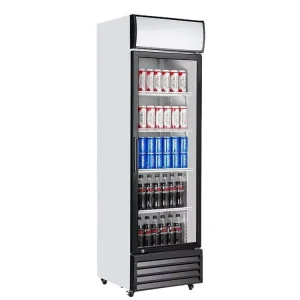 Customized Commercial Electric Light Refrigerator Freezer Upright Sliding Display Cooler Thermoelectric Plastic Beverage Hotel