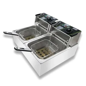 Customized Commercial Standing Electric Professional Stainless Steel 2500W 220V Deep Fryer Potato Chips Frying Machine