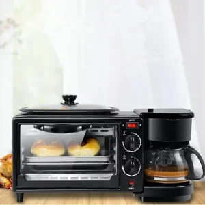 Customized Foreign Trade Home Coffee Maker Toaster Multifunctional 3 in 1 Breakfast Machine