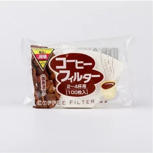 Customized Package V02 Biodegradable Coffee Filter for 2-4 Persons 100pcs Coffee Maker Filter Paper Beverage Use