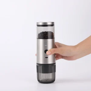 Customized Stainless Steel Coffee Grinder with Ceramic Core Portable USB Battery Powered for Household Outdoor Use