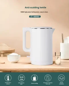 Customized Stainless Steel Electric Kettle First Level Energy Efficiency Household Automatic Shut-off Boiling Pot