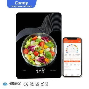Custtomized Glass Digital Smart Food Kitchen Macronutrient Food Scale With Nutritional Calculator