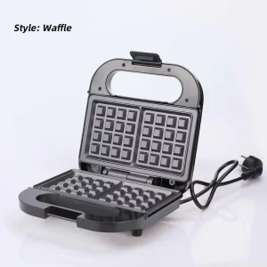 Cute Dual Breakfast Electric Toasting Machine Sandwich Maker Toaster Panini Press Grill Nonstick Coated Flat Plate