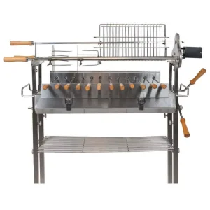 Cyprus BBQ Spit Stainless Steel Multifunctional Roaster Rotisserie 13kg Capacity for Gyros & Roast
