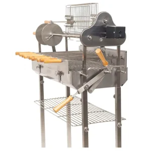 Cyprus BBQ Spit Stainless Steel Multifunctional Roaster Rotisserie with 2 Motors