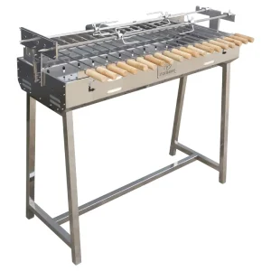 Cyprus Charcoal BBQ Grill Greek Cypriot Rotisserie Asador Portable Stainless Steel Automatic Trolley for Food Use