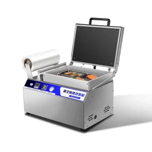 DASEN Manual Meat Vacuum Pack Sealer Automatic Food Vacuum Skin Sealing Machine CE Certificate Tray for Frozen Food Meat Film