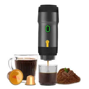 DC 12V Automatic Household Mini Electric Espresso Coffee Maker Portable Coffee Capsule Machine Travel Container and Easy to Use