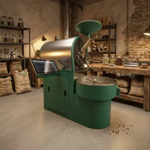 DONGYI Reekss 15.6 inch Touch Screen Computer Controlled 15kg 12kg 6kg Industrial Coffee Roaster with Double Cast Iron Drum