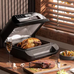 DOUHE All in 1 Large Smart Hot Air Fryer Without Oil in Viewing Window