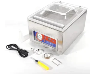 DUOQI DZ 260C Single Chamber Desk Type Industrial Pump Vacuum Sealers for Apparel Food Steak Commodity Chemical Liquid for Bag