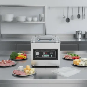 DZ 400 2F Automatic Vacuum Packing Machines Single Chamber Food Vacuum Sealer Machine Cheese Packaging Vacuum Forming Machine