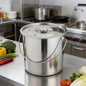 DaoSheng Commercial Cooking Pot 11L 18L Tall Straight Shaped Non Magnetic Stainless Steel Stockpot for Soup Home Use