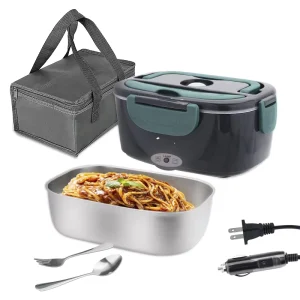 DaoSheng Safe Leak-proof Adults Car Truck Work Travel 110V/12V/24V 60W Warmer Lunch Box Food Heater Electric Tiffin Box
