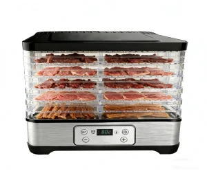 Dehydrator Machine for Food Jerky 5 Trays Stackable Food Dryer with 300W Power Temp Adjustable for Home OEM CE ETL