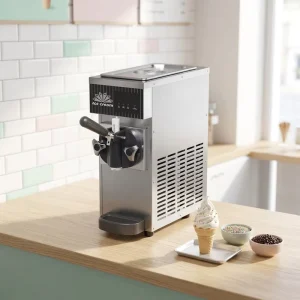 Desktop 3-Flavor Ice Cream Maker High Productivity Soft Ice Cream Compact Footprint Fast Freezing User Friendly Control