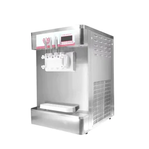 Desktop Commercial Ice Cream Equipment Stainless Steel Soft Serve Machine Maker for Snack Shop