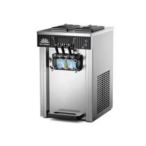 Desktop Soft Serve Ice Cream Machine Commercial Small Size Cone Ice Cream Maker Silver Black Factory Direct Sales