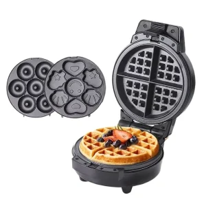 Detachable Non stick 3 in 1 Snack Breakfast Machine Waffle Iron Doughnut Maker Electric Personalized Mini Waffle Maker