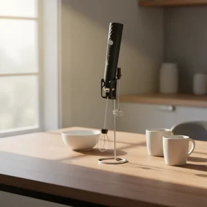 Detachable Washable 3 Head Set Handheld Electric Milk Frother USB Rechargeable Foam Maker for Premium Gift Home Use
