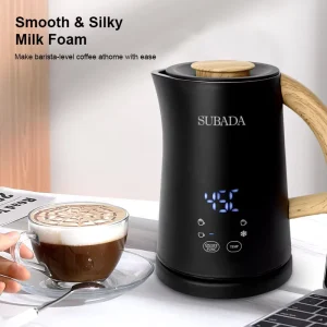 Digital 4-in-1 Milk Frother Cooker Auto Mixer for Coffee Milk Foamer Machine Stainless Steel Milk Heating Steamer Foamer