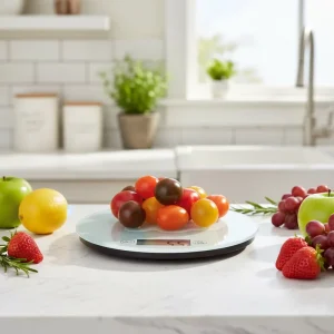 Digital Coffee Weighing Scale Electric Round 5kg Capacity Battery Powered Smart Portable Kitchen Scale