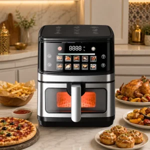 Digital Control Electric Smart Air Fryer 6L 8L 10L 12 Liter Portable Stainless Steel Oil Free