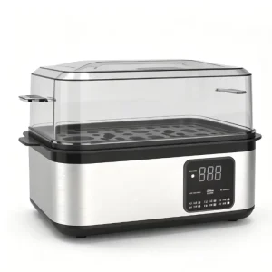 Digital Display Stainless Steel Electric Egg Cooker Automatic Quartz Boiling Rice Cooker Household Solo Electric Egg Steamer