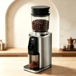 Digital Electric Coffee Burr Grinder 60 Level Settings Anti Static Coffee Bean Mill for Espresso Pour Over French Press