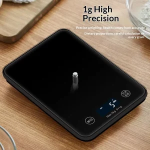 Digital Electronic Kitchen Scale SF400 1g Accuracy Touch Screen Tempered Glass Grams Weighing