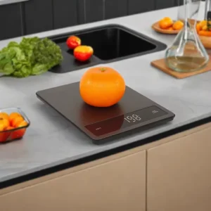 Digital Glass Kitchen Scale 5kg Capacity AAA Battery Powered for Cooking and Food Weight Measuring