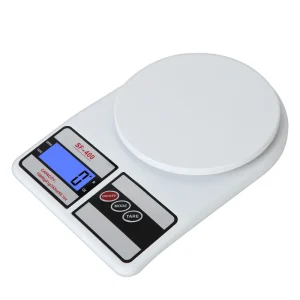 Digital Kitchen Scale DH-SF400 1g Resolution ABS & Stainless Steel Rectangle Platform Weight Measuring LCD Battery Powered