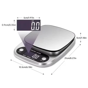 Digital Kitchen Scale Stainless Steel LCD Electronic Food Scale Jewelry Coffee Baking Portable High quality Kitchen Tool 10kg/1g
