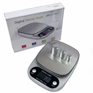 Digital Kitchen Scale Stainless Steel Scale 0.1g Portable Household Kitchen Scale for Food Baking Coffee Small Gram Battery