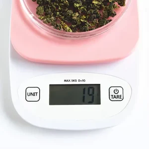 Digital LCD Display Battery Powered ABS Plastic Kitchen Scale 5kg Color Customized Food Scale