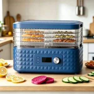 Digital LED Display Food Dehydrator Electric with Adjustable Thermostat 400W Power Household Nut Fruit Meat