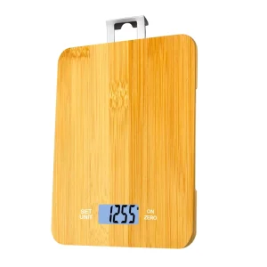 Digital Natural Bamboo Vegetable Balance Kitchen Food Weight Scale 15kg