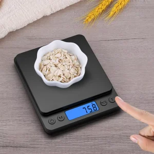 Digital Pocket Gram Scale 0.1g Accuracy Kitchen Scale LCD Display for Cooking Baking Jewelry Weighing Plastic Material