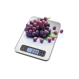 Digital Precision Kitchen Scale with LCD Display 1g Accuracy 10kg Capacity Glass Tray