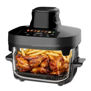 Digital Smart Non-Toxic Air Fryer Thermostat Glass Bowl Portable Turbo Deep Fryer