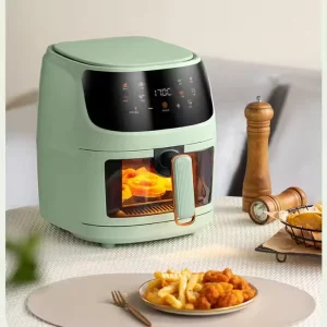 Digital Stainless Steel Electric Air Fryer Toaster Oven 8L Capacity Oil-Free Touch Control Healthy Low Fat Cooking