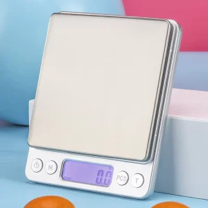 Digital Stainless Steel Kitchen Scale LCD Display for Weight Measurement Grams Ounces for Baking Keto Meal Prep ROHS Certified