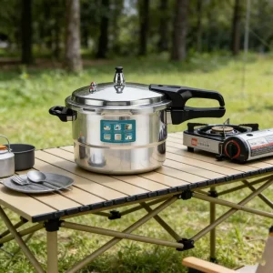 Direct Sales Safety Commercial Aluminum Mini Pressure Pot Polished Pressure Cookers With Steaming Plate