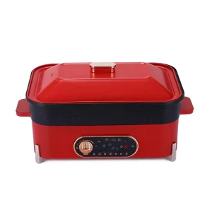 Direct Supply From Manufacturer Chinese Red Electric Hot Pot Korean Cooking Frying Pan Household Electric Griddle & Grills