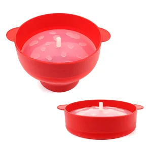Dishwasher Safe Microwaveable Silicone Popcorn Maker Bowl with Handle