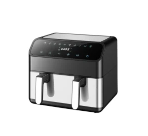 Double Basket Air Fryer Oven 8L Capacity with 2 Independent Cooking Zones 4L Each Air Fryer Basket to Cook Food Separately