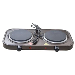 Double Burner Portable Hot Plate with Coil Heating Countertop Cooktop 5 Adjustable Temperature and Power Levels