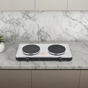 Double Burners Cooking Appliance Touch Knob Control Cast Iron Cooktop Mini Home Electric Hot Plate Stove Without Gas