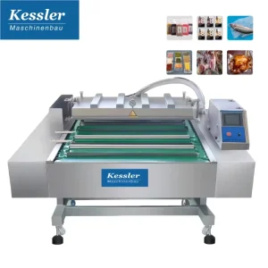 Double Chamber Electric Automatic Vacuum Packaging Machine Commercial Food Packaging Sealer with Pouch Plastic Wrapping 380V